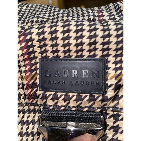 VIntage Lauren Ralph Lauren Houndstooth Hobo Plaid Handbag Purse Small - Picture 2 of 8